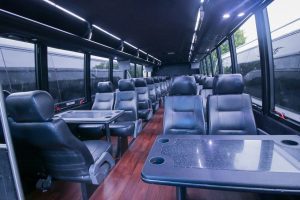Inside our Private Tour Bus - A Day in LA Tours seating