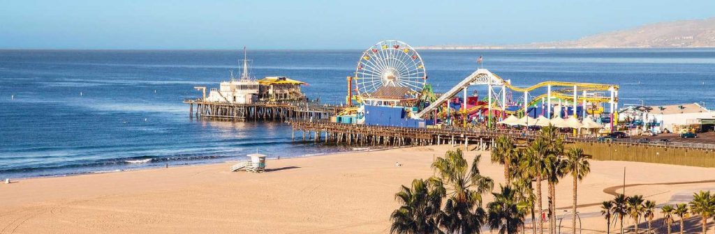 santa monica beach and pier